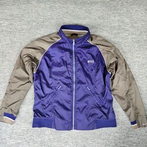 Women’s Vintage 90's Nike OG Purple Grey Windbreaker Track Jacket Sz XL (16-18)